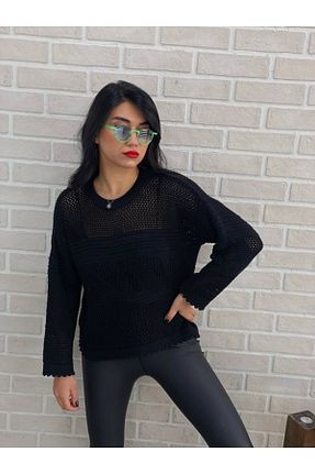 پلیور مشکی زنانه ساده Düşess - کد 475739312