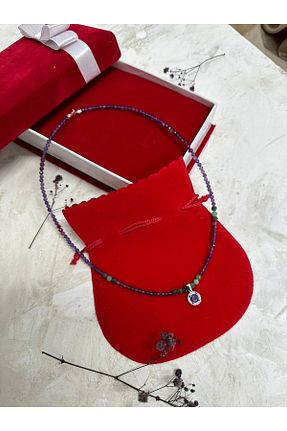 گردنبند نقره رنگی زنانه 925 عیار Alp Doğal Taş - کد 475577343