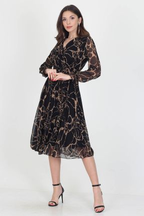 لباس مشکی زنانه بافتنی پلی استر آستین-بلند اداری کد 474724605