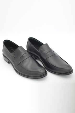 کفش کلاسیک مشکی مردانه چرم طبیعی پاشنه کوتاه ( 4 - 1 cm ) کد 474642664