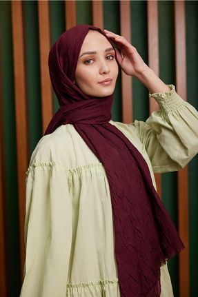 روسری زرشکی پنبه ای Julia Lauren - کد 475222439