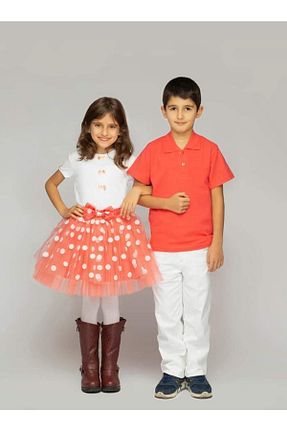 ست بالاتنه و پائین تنه نارنجی بچه گانه بافتنی nacar çarşı - کد 475230337