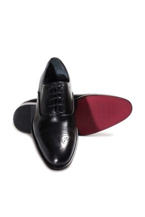 کفش کلاسیک مشکی مردانه چرم طبیعی پاشنه کوتاه ( 4 - 1 cm ) پاشنه ساده کد 496830513