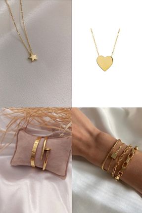 گردنبند جواهر طلائی زنانه کد 488574159