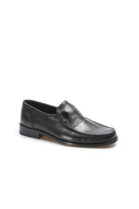 کفش کلاسیک مشکی مردانه چرم طبیعی پاشنه کوتاه ( 4 - 1 cm ) پاشنه ساده کد 494175596