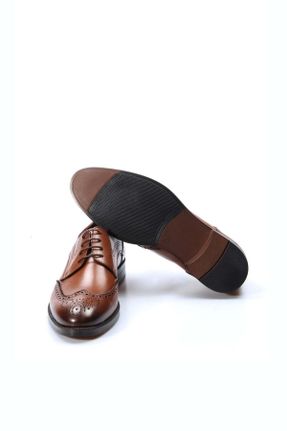 کفش کلاسیک قهوه ای مردانه چرم طبیعی پاشنه کوتاه ( 4 - 1 cm ) پاشنه ساده کد 510278593