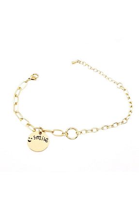 دستبند استیل (فولاد) طلائی زنانه استیل (فولاد) Welch - کد 517074724