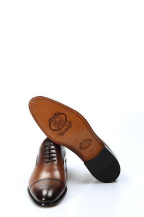 کفش کلاسیک قهوه ای مردانه چرم طبیعی پاشنه کوتاه ( 4 - 1 cm ) پاشنه ساده کد 494293208