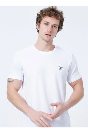 تی شرت سفید مردانه رگولار یقه گرد پنبه (نخی) پوشاک ورزشی کد 477344072