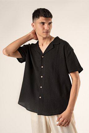 پیراهن مشکی مردانه رگولار Botex - کد 480238674