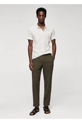 تیشرت سفید مردانه اسلیم فیت MANGO Man - کد 525763088