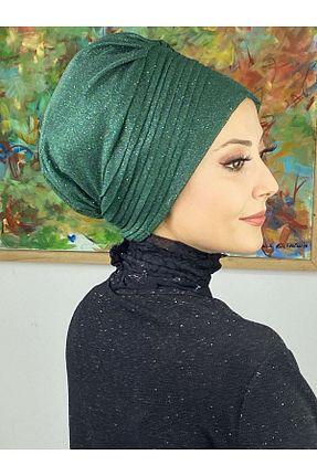 روسری سبز شیفون BUTİKAMBAR - کد 560435767