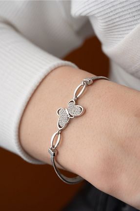 دستبند نقره سفید زنانه 925 عیار NEREZE - کد 560461052