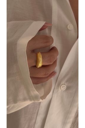 انگشتر جواهر طلائی زنانه روکش طلا کد 586002939