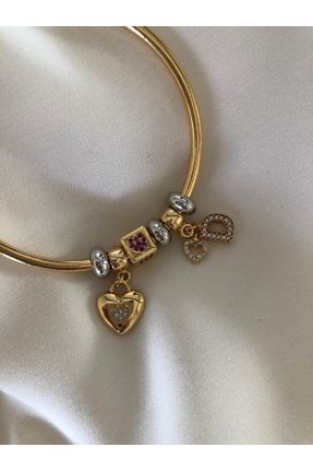 دستبند جواهر طلائی زنانه روکش طلا کد 601801191