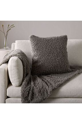 کوسن و روکش کوسن طوسی مخملی enc home - کد 625752170
