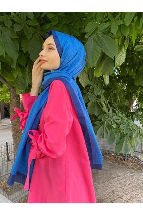 شال سرمه ای زنانه پلی استر Hint İpek - کد 283171591