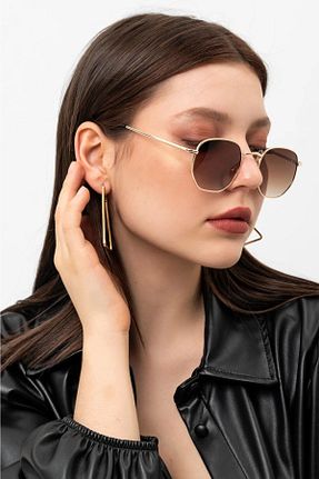 عینک آفتابی قهوه ای زنانه UV400 BAPPİR - کد 551969301