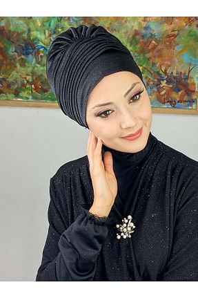 روسری مشکی شیفون BUTİKAMBAR - کد 560443801