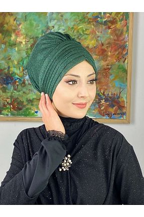 روسری سبز شیفون BUTİKAMBAR - کد 560458359