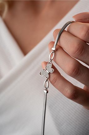 دستبند نقره سفید زنانه 925 عیار NEREZE - کد 560461052