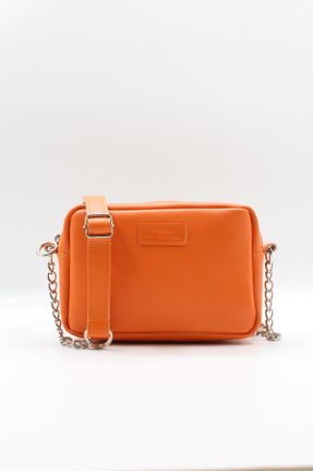 کیف دوشی نارنجی زنانه چرم مصنوعی کد 510020794