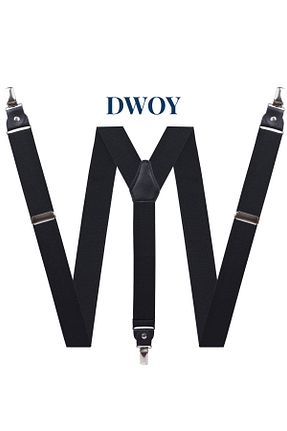 آویز شلوار مشکی مردانه لیکرا DWOY - کد 47365779