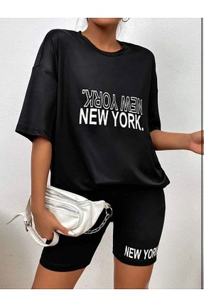 ست بالاتنه و پائین تنه مشکی زنانه بافتنی AFROGİYİM - کد 633073490