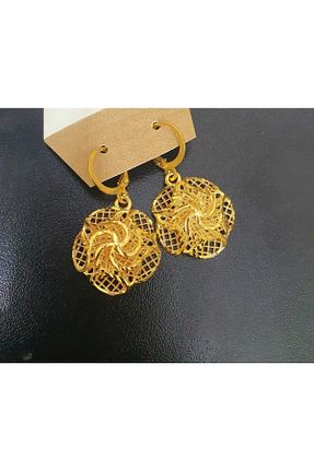 گوشواره جواهر طلائی روکش طلا کد 527901719