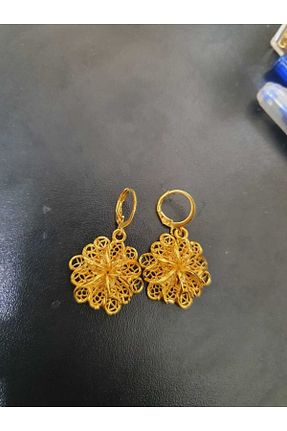 گوشواره جواهر طلائی روکش طلا کد 529417211