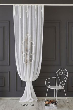 پرده توری نباتی ریل دار CASA NATURALE - کد 127443076