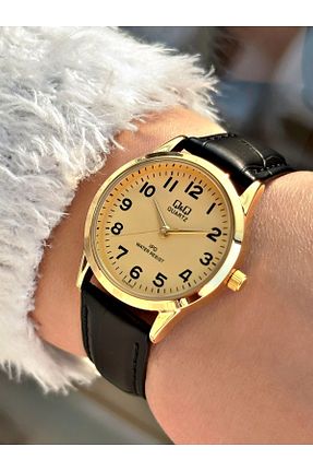 ساعت مچی طلائی زنانه 36-40 میلی متر Q&Q - کد 635009017