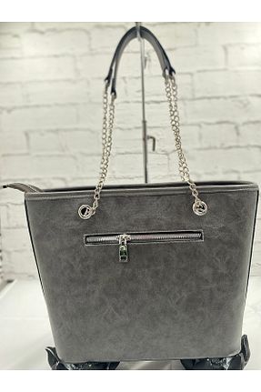 کیف دوشی طوسی زنانه چرم مصنوعی unique crane bags - کد 471521467