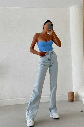 شلوار جین آبی زنانه رگولار Trn JNS - کد 634890775