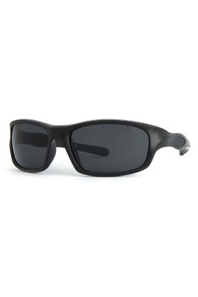 عینک آفتابی مشکی مردانه 50 UV400 فلزی مات مستطیل کد 89020467