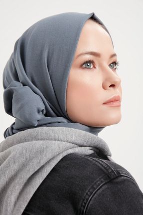 روسری طوسی پنبه پلی استر Gülsoy - کد 635664920