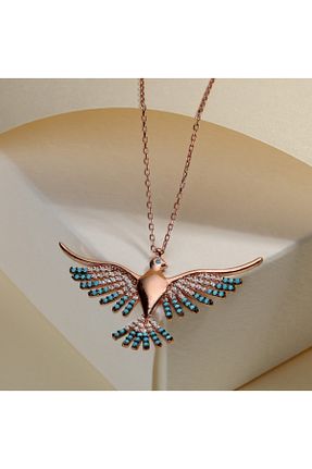 گردنبند نقره آبی زنانه 925 عیار LINTERNA - کد 44036385