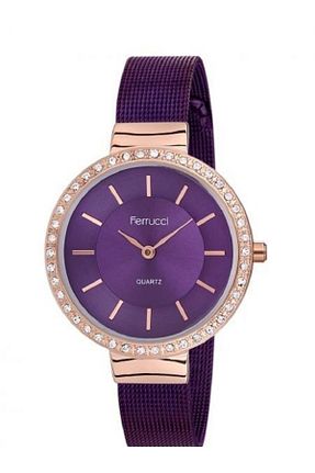 ساعت مچی بنفش زنانه 36-40 میلی متر Ferrucci - کد 44435415