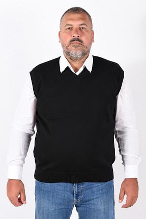 پلیور سایز بزرگ مشکی مردانه سایز بزرگ Trist Star - کد 44439402
