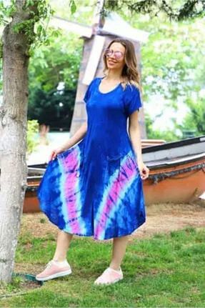 لباس ساحلی سرمه ای زنانه پنبه ای YILSOY TEKSTİL - کد 45283028