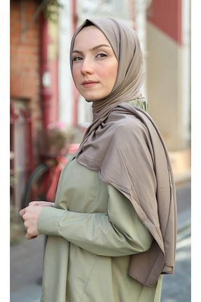 روسری قهوه ای پنبه ای Genel Markalar - کد 52643043