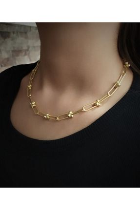 گردنبند نقره زرد زنانه 925 عیار Erer Gümüş - کد 52950321