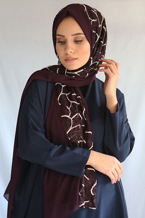 روسری بنفش شیفون Argite - کد 82743495