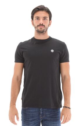 تی شرت مشکی مردانه یقه خدمه اسلیم فیت تکی بیسیک کد 83025718