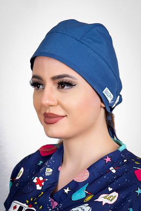 کلاه پشمی آبی زنانه پنبه ای SCRUBS - کد 70318757