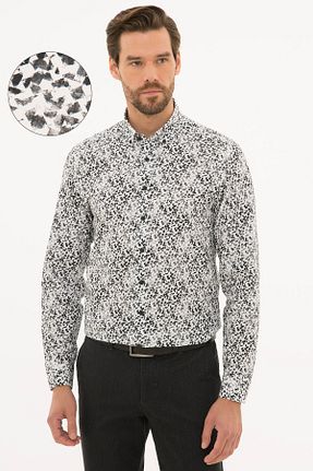 پیراهن سفید مردانه اسلیم فیت Pierre Cardin - کد 57542152