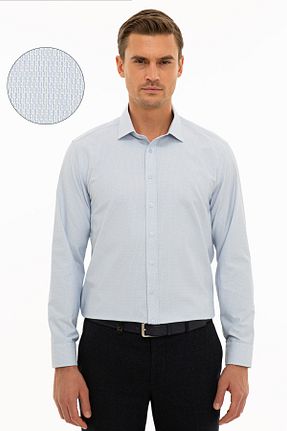 پیراهن آبی مردانه رگولار Pierre Cardin - کد 57542210