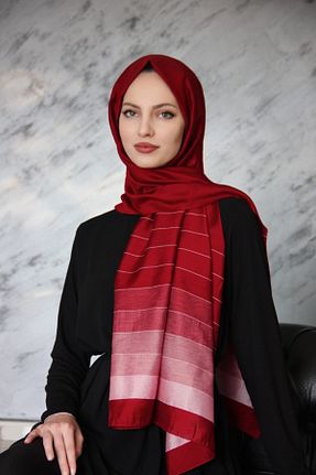شال زرشکی زنانه ویسکون Fera Scarf - کد 91646899