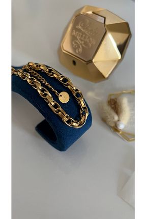 دستبند استیل (فولاد) طلائی زنانه استیل (فولاد) SU PERİSİ TAKI BİJUTERİ - کد 635150284