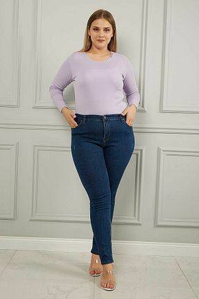 شلوار جین آبی زنانه پاچه لوله تفنگی Trn JNS - کد 634799327